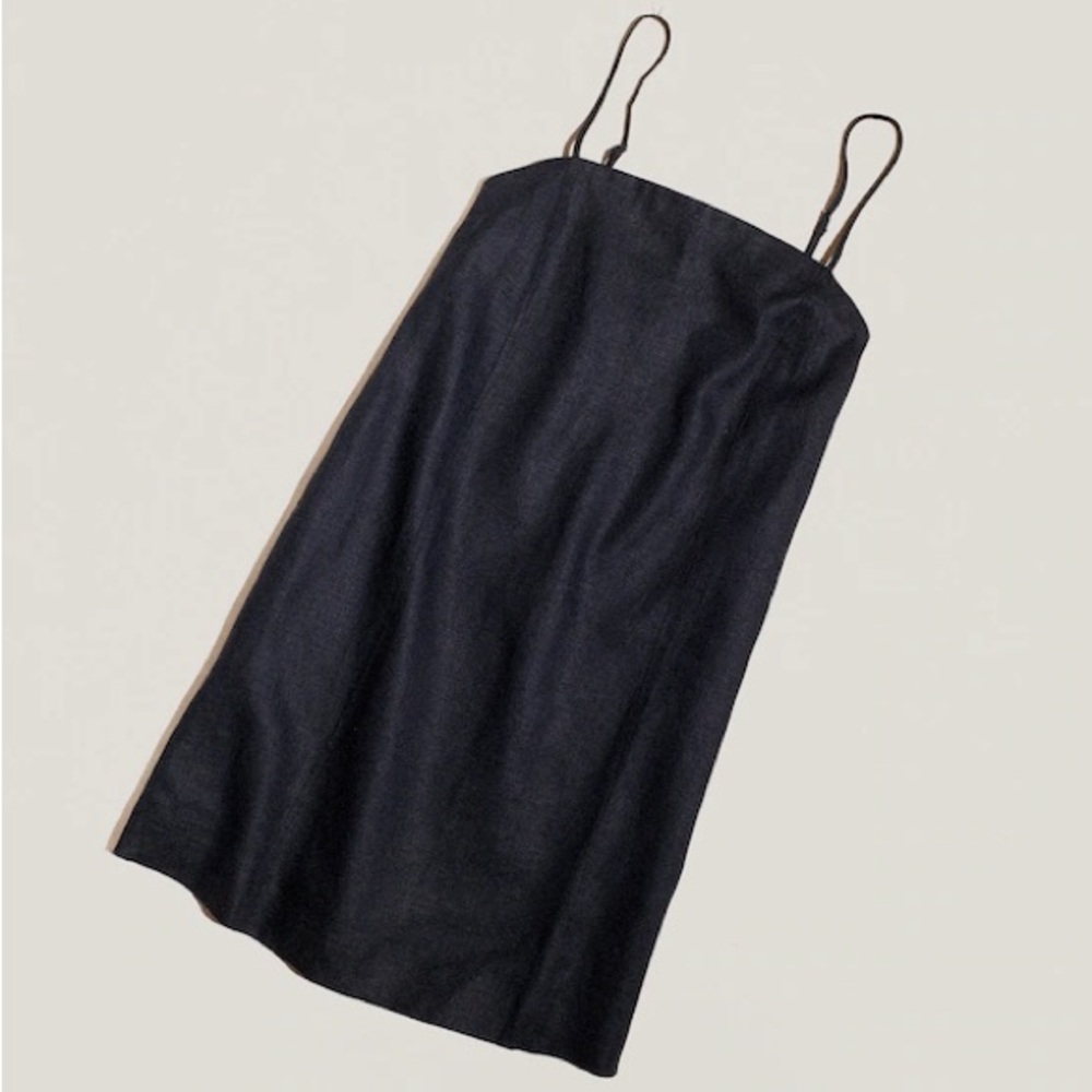 Madewell Goldie Mini Dress Linen Black Size 0 View 3